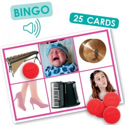 Bingo sonore des actions et des instruments de musique